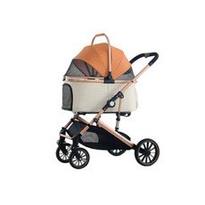 BND 中型寵物減震推車 BNDC303L 外出寵物車 車包分離 可折疊 大推車 寵物推車, 橙色, 1個