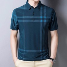 男士短袖POLO衫 夏季薄款寬鬆透氣V領休閒上衣 白色 商務翻領襯衫