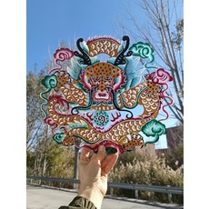 手工牛皮龍皮影雕刻 台灣精品收藏, 如圖所示, 1個