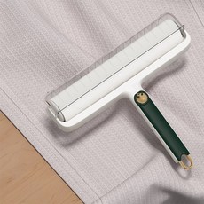 粘毛器可撕式粘毛卷紙滾筒粘塵紙清潔膠帶衣服粘毛滾筒刷寵物毛刷, 9, 墨綠色24CM