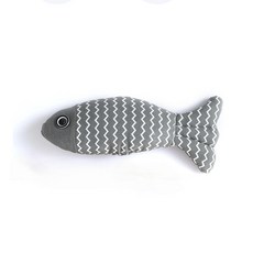 고양이 면마 캣닢 물고기 장난감, 1개, 그레이