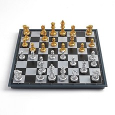 앤티크 접이식 자석 체스 두뇌게임 체스판
