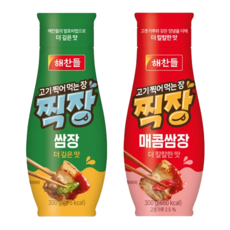 CJ제일제당 해찬들 찍장 300g ( 쌈장 1개 + 매콤쌈장 1개 ) / 튜브형, 1세트