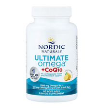 Nordic Naturals Ultimate Omega CoQ10 Lemon 노르딕네츄럴스 코큐텐 코엔자임 큐텐 Q10 유비퀴논 오메가3 EPA DHA 함유 레몬 맛 60정, 1개