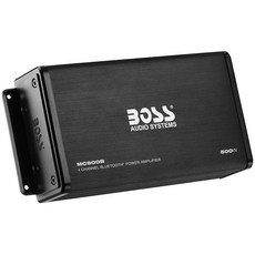 BOSS Audio Systems MC900B ATV UTV 자동차 해양용 4채널 앰프 - 500 높은 출력 낮은 레벨 입력 풀 레인지 내후성 서브 우퍼용 베이스, 1개