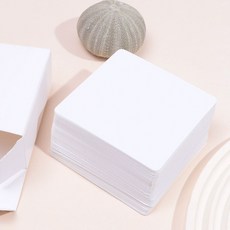 아트페이퍼 반코팅 무지 종이카드 100매(6x6cm) 캘리그라피