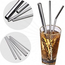 스텐 빨대 스테인레스 음료 텀블러 아이스 대형 굵은빨대, 상세페이지 참조, 1개