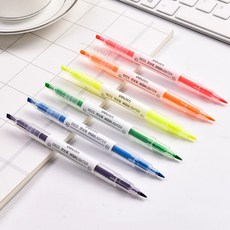 [델리] 양방향 형광펜 (6개입)