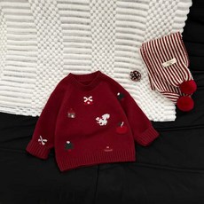 Nuomi kids 女童喜氣套頭毛衣
