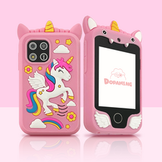 도파밍 키즈폰카메라 어린이 유아 아기 토이카메라, 터치폰 핑크