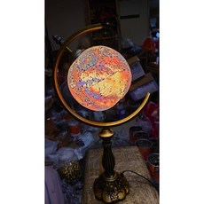 古典鄉村幾何玻璃桌燈 民宿 家庭 咖啡廳適用 裝飾檯燈