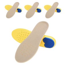 Hinsuwi 緩衝功能鞋墊 4 件套記憶泡沫柔軟舒適, 4組, 黃色S