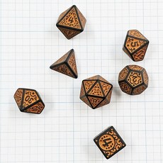 시나몬 카라멜 브라운 TRPG 주사위 7종 세트 앤티크 카페 에디션