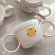 寶寶輔食零食碗 兒童雙耳碗 韓國ins, 1個, （200ml）, 老虎