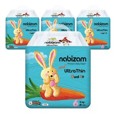 나비잠 기저귀 울트라씬 듀얼핏 썸머팬티 4팩, 88매, 점보형(2XL)