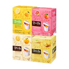 꽃샘 액상차 포션 (유자차+생강차+레몬차+자몽차), 4개