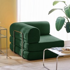 퍼니인어스 멜로우 볼드 소파 베드 가죽 패브릭 모듈 공간절약 감성 디자인 쇼파 원룸 다용도, 더스크그린