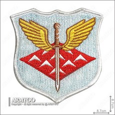 ARMYGO 空軍第1飛行大隊 部隊章，精緻模型收藏，重現空軍榮耀，軍事風格展現, 1個, 加車黑色魔鬼氈, 黑色