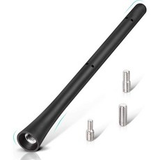 에이트우드 자동차 차량용 라디오 고무 안테나 마스트 7인치 FM AM 루프 마운트 교체 M4 M5 M6 나사 어댑터 사용, antenna mast base