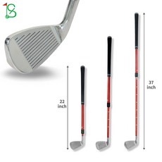 【臺灣出貨】跨境新款高爾夫切桿初學者可調節長度挖起桿沙桿高爾夫鋁閤金球桿-奢尚匯品, 紅色