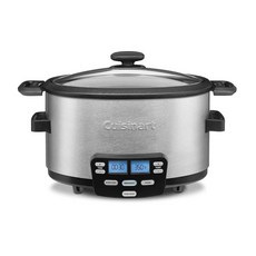 쿠시나트 MSC 400 3 in 1 쿡 센트럴 4쿼터 멀티쿠커 슬로우쿠커 브라운 소트 찜기 실버, 4 Quarts_Cooker, 1개