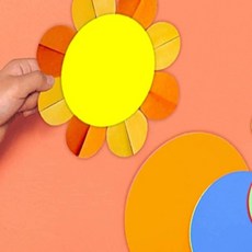 양면 둥근색종이 21색 50매 미술 문구 다용도han8+8Pht