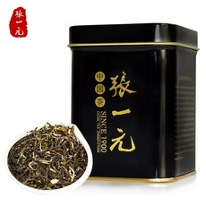 Zhang Yiyuan 프리미엄 강한 향기로운 재스민 차 50g/캔 재스민 향기로운 차 프리미엄 블랙 캔 재스민 차, 1개, 1개