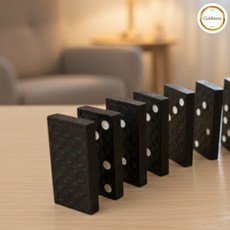 GOLDMEME 도미노칩 미니도미노게임, 1세트, 블랙color