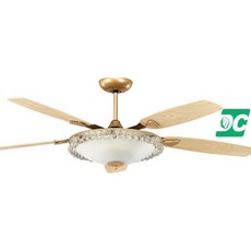 修一 吊扇60吋 水晶燈 DC吊扇 直流變頻 吊扇燈 原木 遙控 台灣製造, 仿古