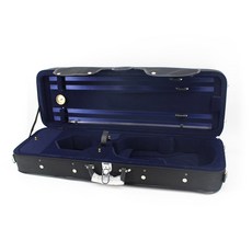 바이올린 하이 퀄리티 블랙 케이스 폼 직사각형 추가 보관 포켓 습도계 스트랩 포함 4/4 바이올린용, Size 4 4
