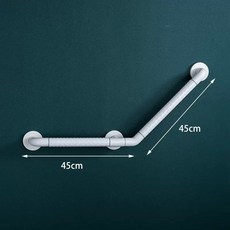 BO雜貨 斜臂式扶手 ABS防滑扶手 馬桶廁所浴室浴缸扶手 老人小孩 無障礙設施, 135度白色45×45cm, 1個, 白色