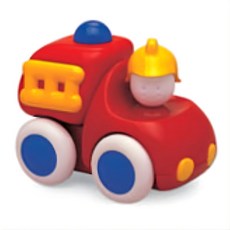 모서리 둥근 안전 치발기 미니자동차 아동장난감 유아자동차놀이, 1개, 소방차