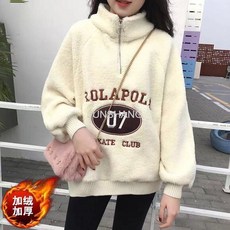 JUNSHANG남 계 방적 스 웨 이 드 맨투맨 벨벳 가 두 꺼 운 2020 가을 겨울옷 루즈 한 스 웨 이 드 스 웨 이 드 코트+KIGlKLdf685X 램스울