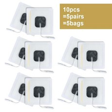 유닛 패드 전극 패치 라텍스 프리 핀 커넥터 리드 와이어 사용 교체용, 1개, 1. 10pcs