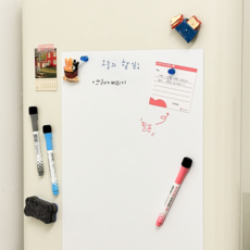 로렌드 고무자석 화이트보드 시트지 세트, PVC