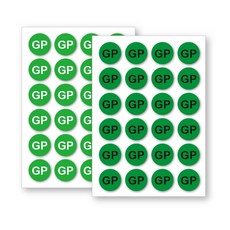 GP綠色夥伴環保貼 圓形綠底標籤貼紙 文件分類標示貼紙, 1個, 500個裝
