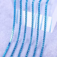 크리스탈 유리 라인석 체인 바닥 바느질 컵 트림, 13. Capri Blue