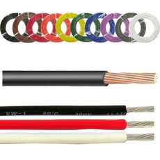 UL1015 AWG14 1M단위 절단 600V 105도 7칼라 전선 리드선, 청색(BL), 1개