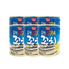동원 EPA 꽁치 통조림 280g 6캔/펭귄 맛좋은, 6개