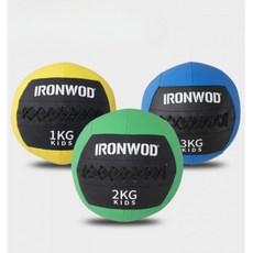 피트니스볼 어린이용 지구력 순발력 키우기 소프트볼 노랑 1kg, 1개, 그린 2kg