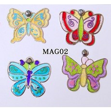 蝴蝶 MAG02 拼布、縫紉、家飾的裝飾品, 1個