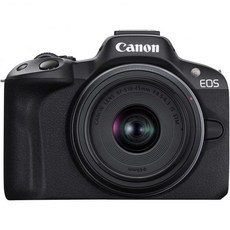 캐논 EOS R50 미러리스 블로깅 카메라화이트 RFS1845mm F4.56.3은 STM 렌즈 24.2MP 4K 비디오 피사체 검출 및 추적 컴팩트 스마트폰 연결 콘텐츠 제작자, EOS R50 w/RF-S18-45mm + RF-S55