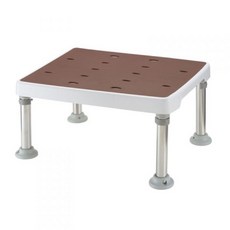 Richell 利其爾 可調式不銹鋼浴室防滑椅凳 止滑H型 杏豐 沐浴椅 洗澡椅, 咖啡色