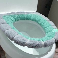 도넛 변기커버 그린 원형 시트 쿠션