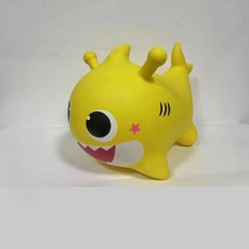 跳跳馬兒童小馬充氣玩具寶寶騎馬跳跳鹿大人可坐橡膠馬木馬, 小小可愛鯊魚-黃色-單首普通音樂盒+送充, 1個