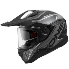 【L2來來】ASTONE MX 800 BF-7 消光黑銀複合式越野全罩式安全帽，雙鏡片專利排扣設計，可拆洗內襯, 消光黑銀