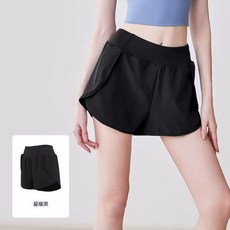 女士假兩件運動短褲