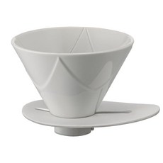 Hario하리오 V60 세라믹 커피 드리퍼 사이즈 02 레드, White, 1개, 화이트
