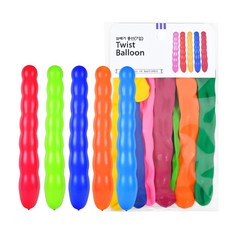 파티클럽 꽈배기 풍선 7입, 1개, 혼합