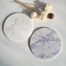 럭키세븐 티코스터 규조토 패브릭 코스터 컵받침 논슬립, 2개, 마블화이트